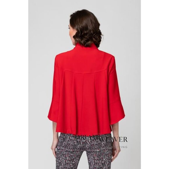 Lipstick Red Jacket | Joseph Ribkoff - Picture 3 of 4